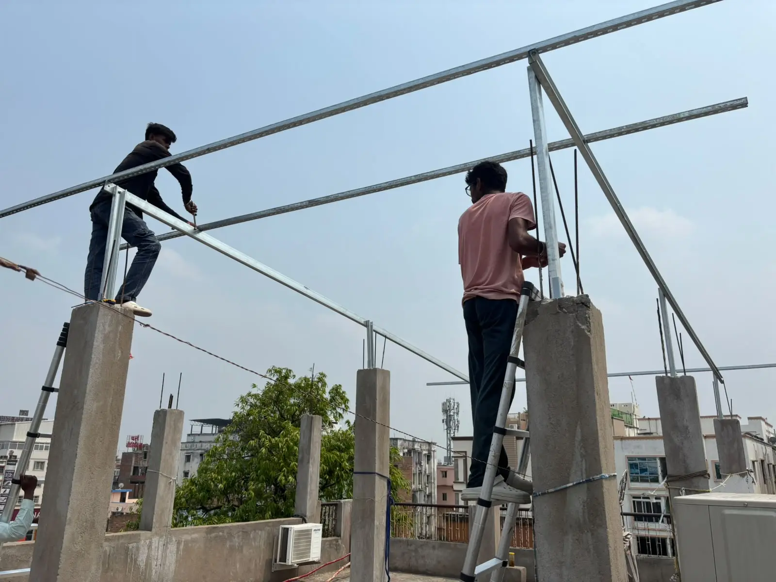 Solar panels installed on a rooftop